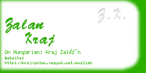 zalan kraj business card